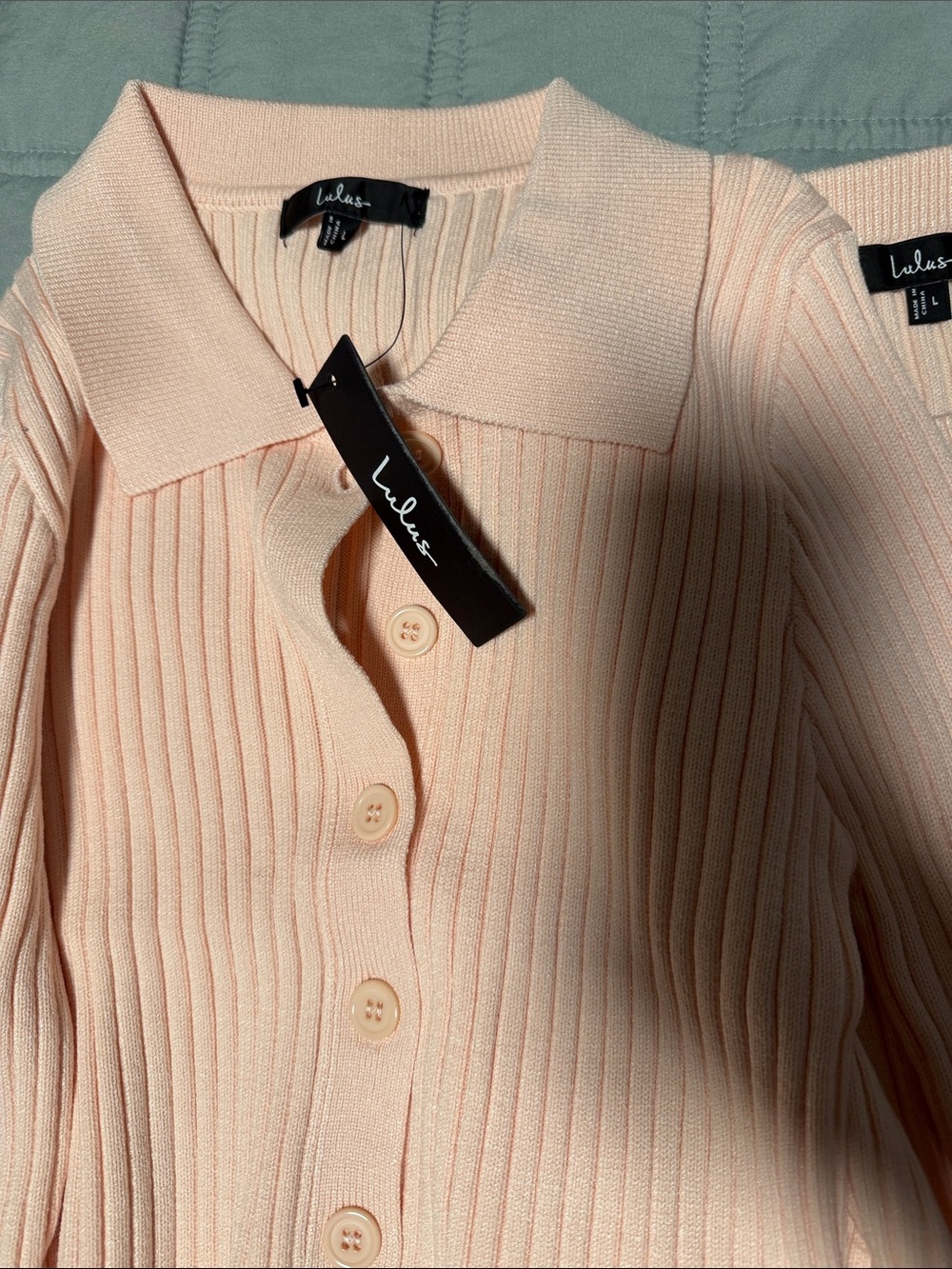 Lulu's Light Pink Ribbed Knit Mini Skirt - Picture 4 of 7